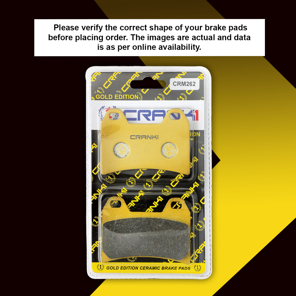Ceramic Brake Pads For Benelli TNT 899 - Front - CRM262 - 2 Sets - CRANK1
