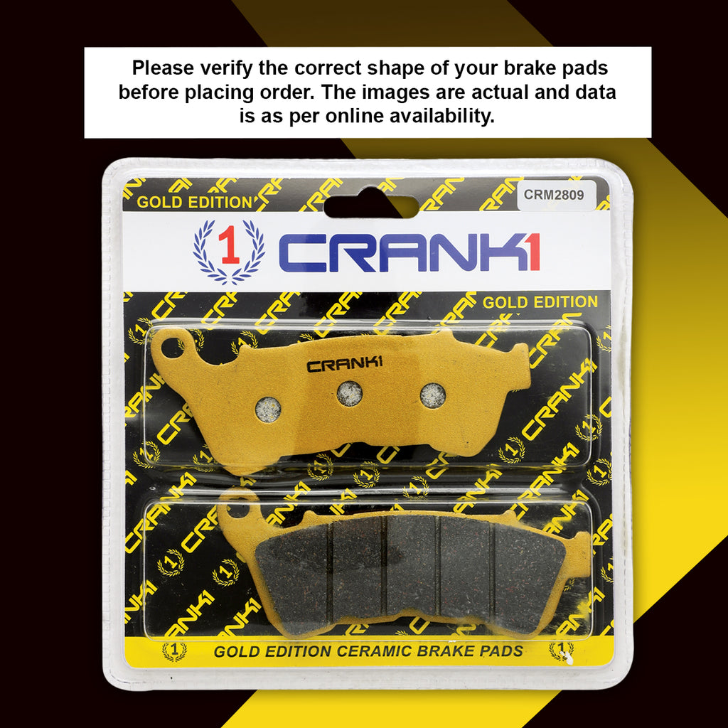 Ceramic Brake Pads For Honda CB Hornet 160R (2019) - Front - CRM2809 - 1 Set - CRANK1