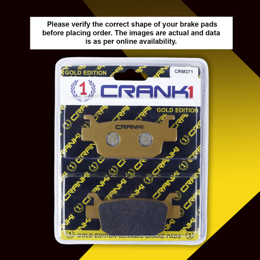 Ceramic Brake Pads For Benelli TNT 899 - Rear - CRM371 - 1 Set - CRANK1