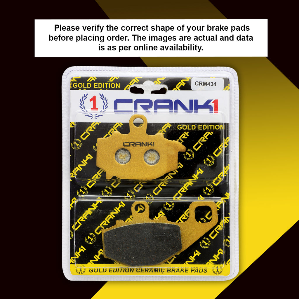 Ceramic Brake Pads For Kawasaki Ninja 1000 - Rear - CRM434 - 1 Set - CRANK1