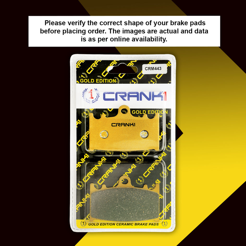 Ceramic Brake Pads For Kawasaki Versys 1000 - Front - CRM443 - 2 Sets - CRANK1