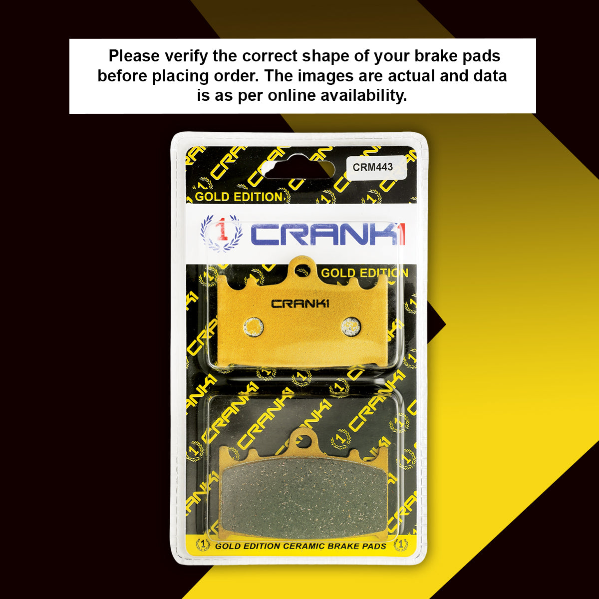 Ceramic Brake Pads For Kawasaki Versys 1000 - Front - CRM443 - 2 Sets - CRANK1