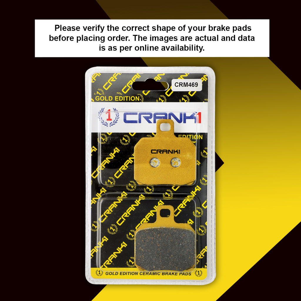 Ceramic Brake Pads For Benelli TNT 600i - Rear - CRM469 - 1 Set - CRANK1