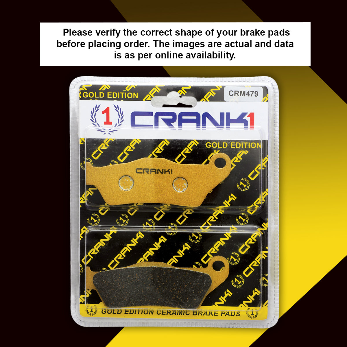 Ceramic Brake Pads For Yamaha R15 V4 (2022-2023) - Front - CRM479 - 1 Set - CRANK1