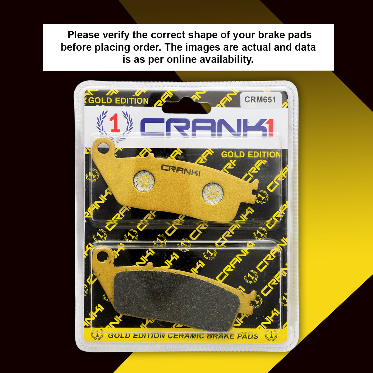Ceramic Brake Pads For Triumph Tiger 800 - Front - CRM651 - 2 Sets - CRANK1