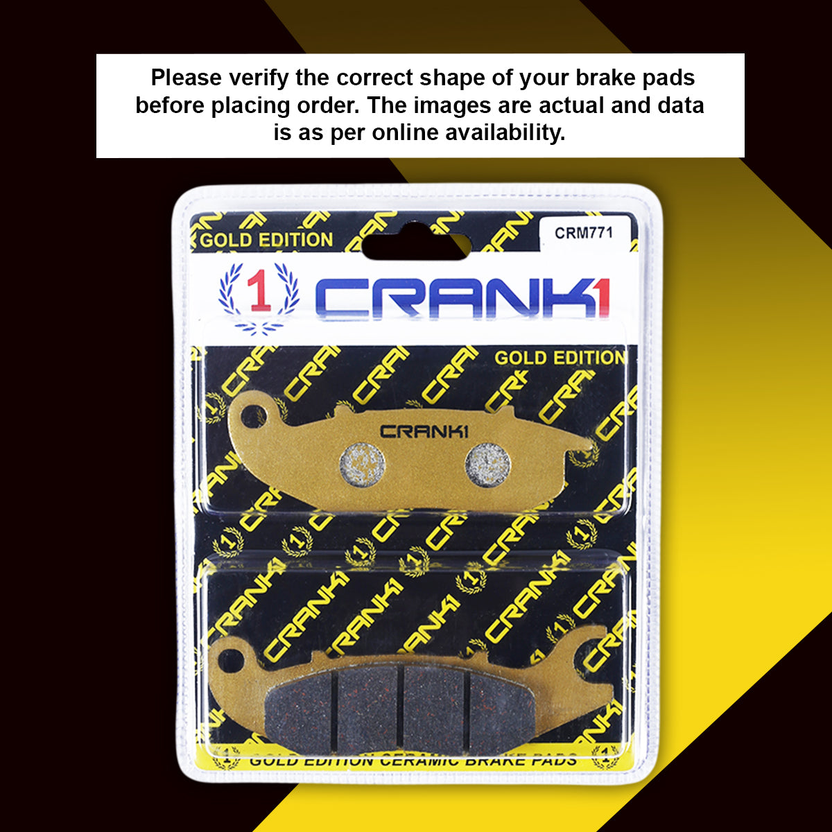 Ceramic Brake Pads For Honda CBR150R - Front - CRM771 - 1 Set - CRANK1