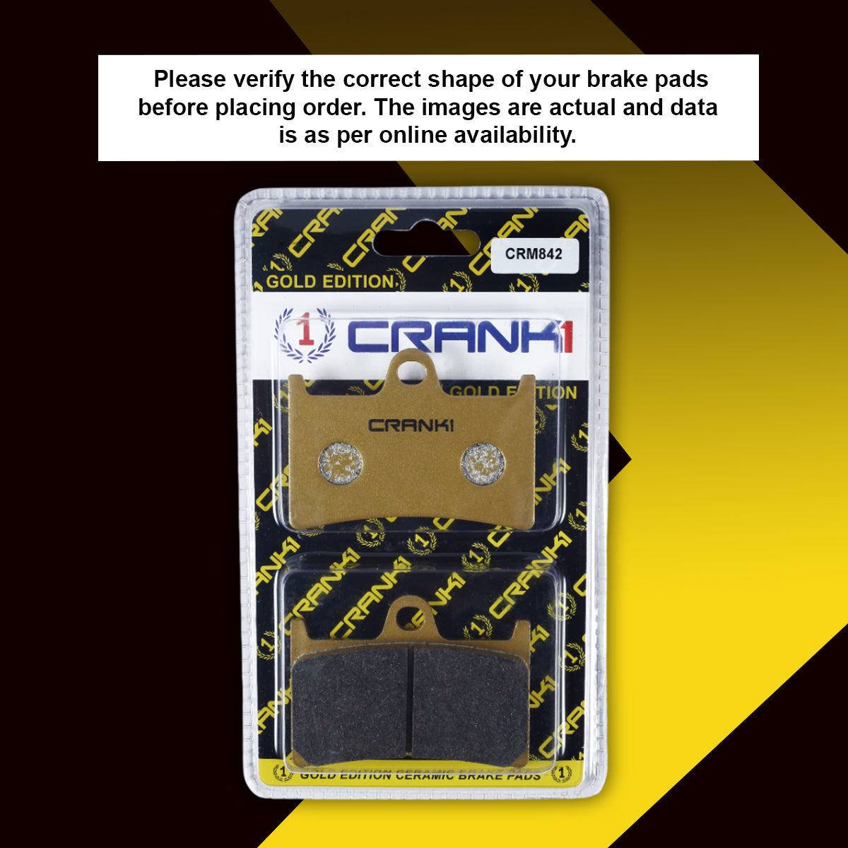 Ceramic Brake Pads For Yamaha YZF-R6 (2004-2018) - Front - CRM842 - 2 Sets - CRANK1