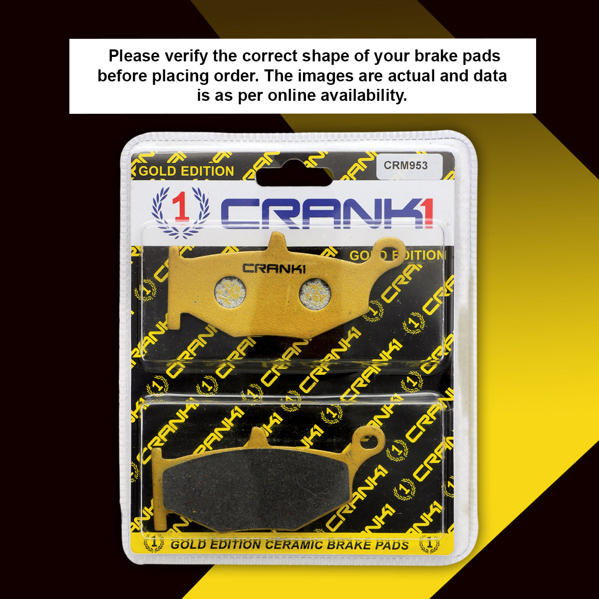 Ceramic Brake Pads For Suzuki Hayabusa (2008-2012) - Rear - CRM953 - 1 Set - CRANK1