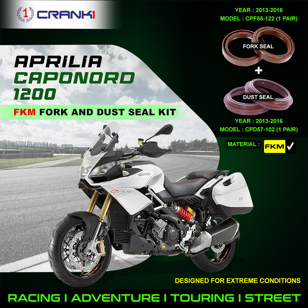 Fork And Dust Seals Kit For Aprilia Caponord 1200 (2013-2016) - CRANK1