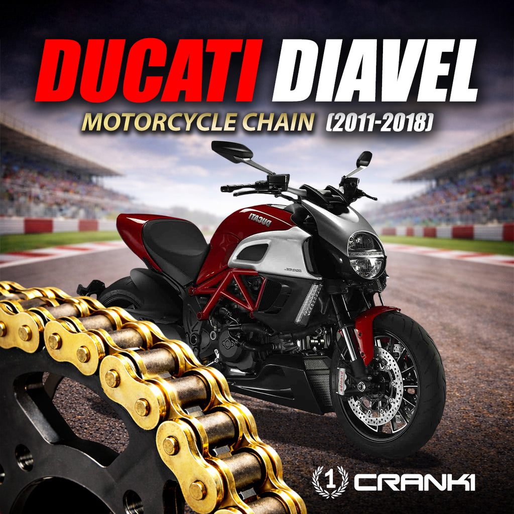 Chain For Ducati Diavel (2011-2018) - 525 Pitch x 118 Links Gold (ZVMX) - CRANK1