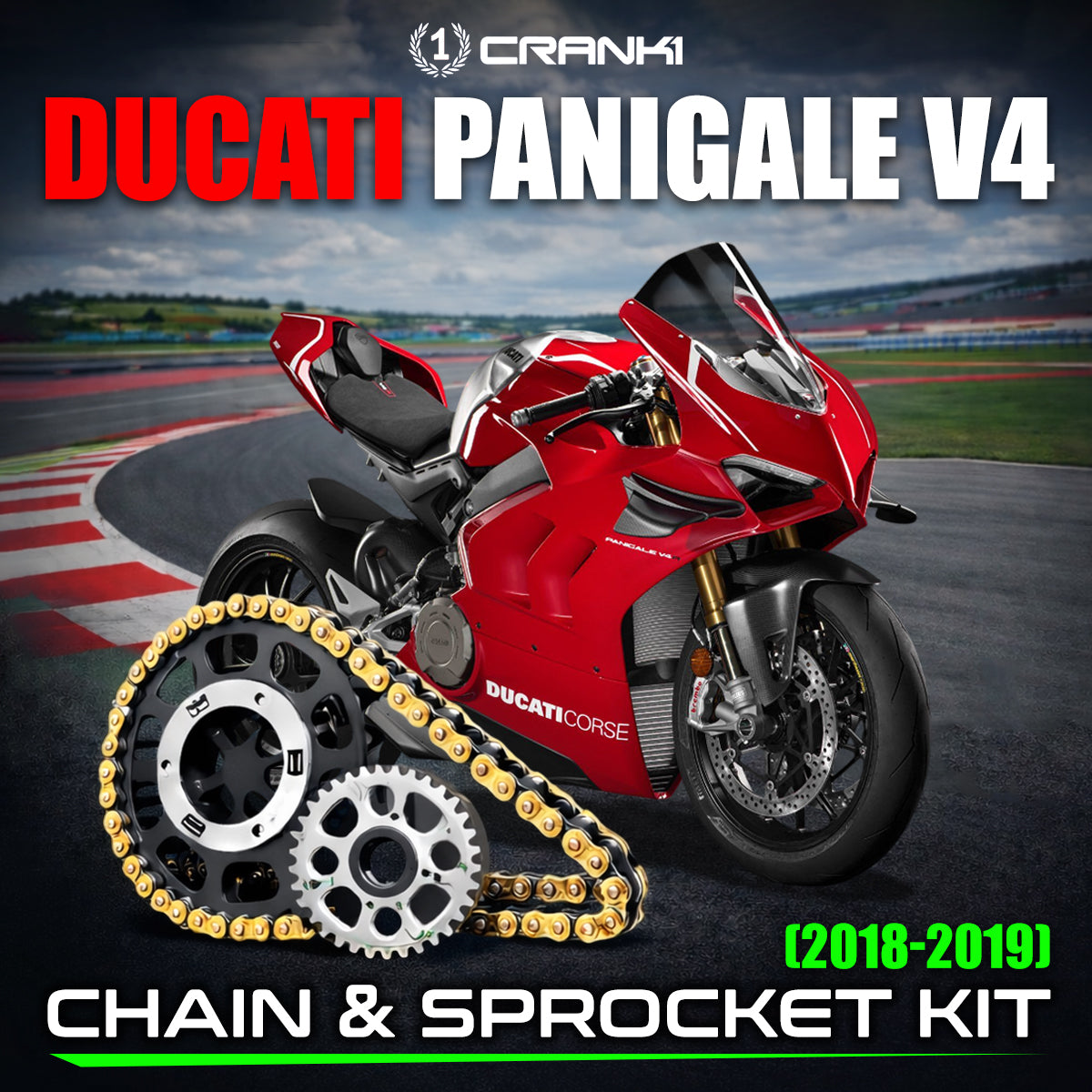 Chain And Sprocket Kit For Ducati Panigale V4 (2018-2019) - CRANK1