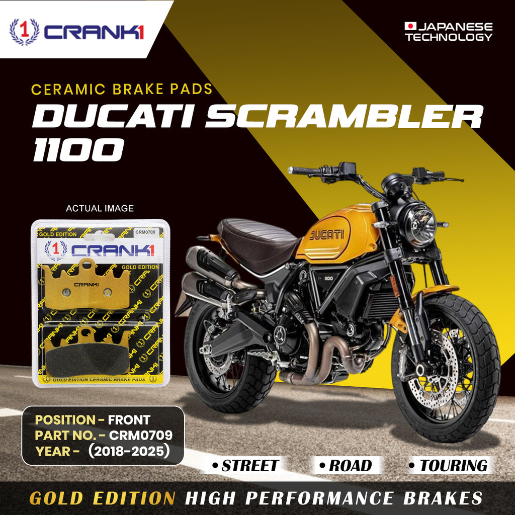 Ceramic Brake Pads For Ducati Scrambler 1100 (2018-2025) - Front - CRM0709 - 2 Sets - CRANK1