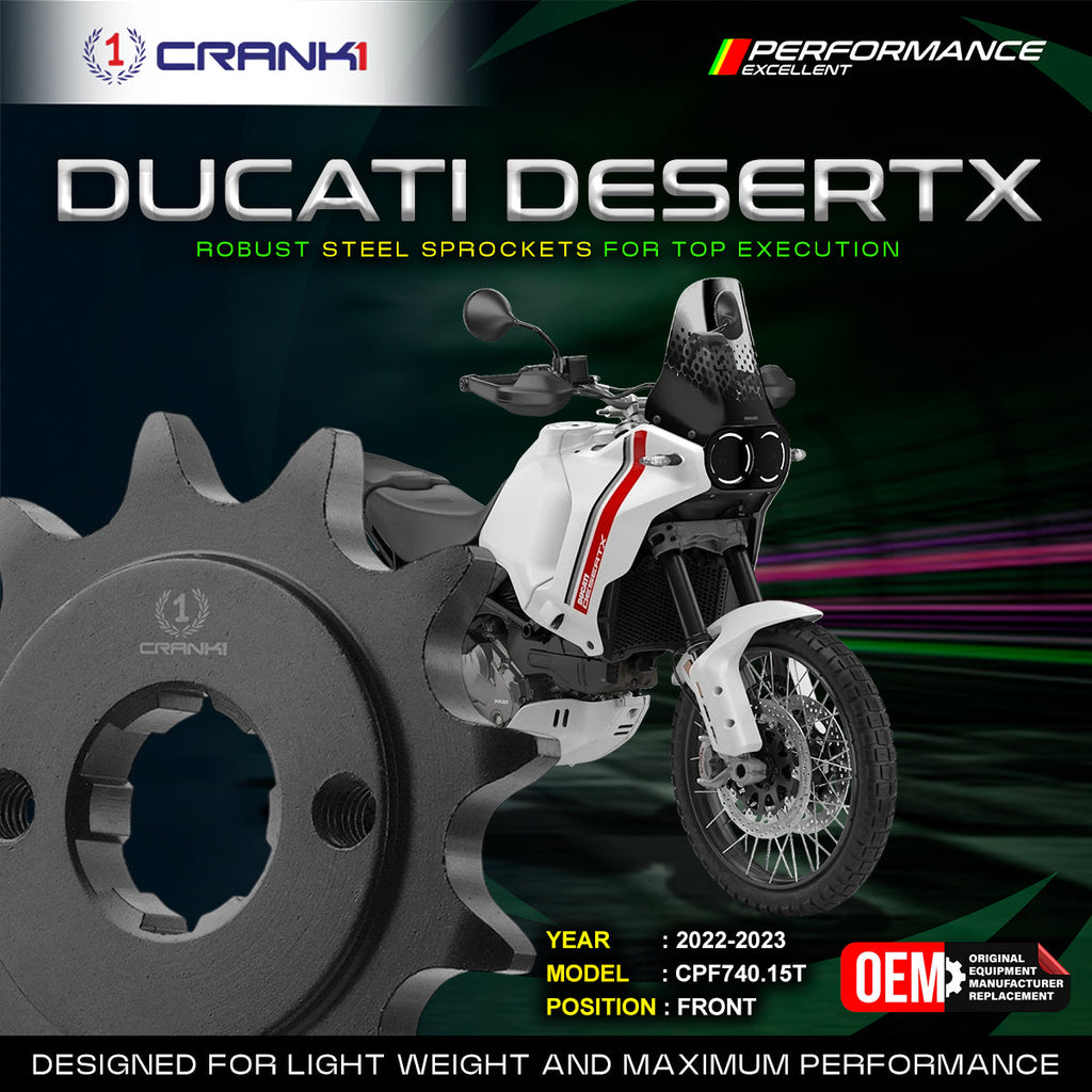 Sprocket For Ducati Desert X (2022-2023) - Front - CPF740.15T - CRANK1