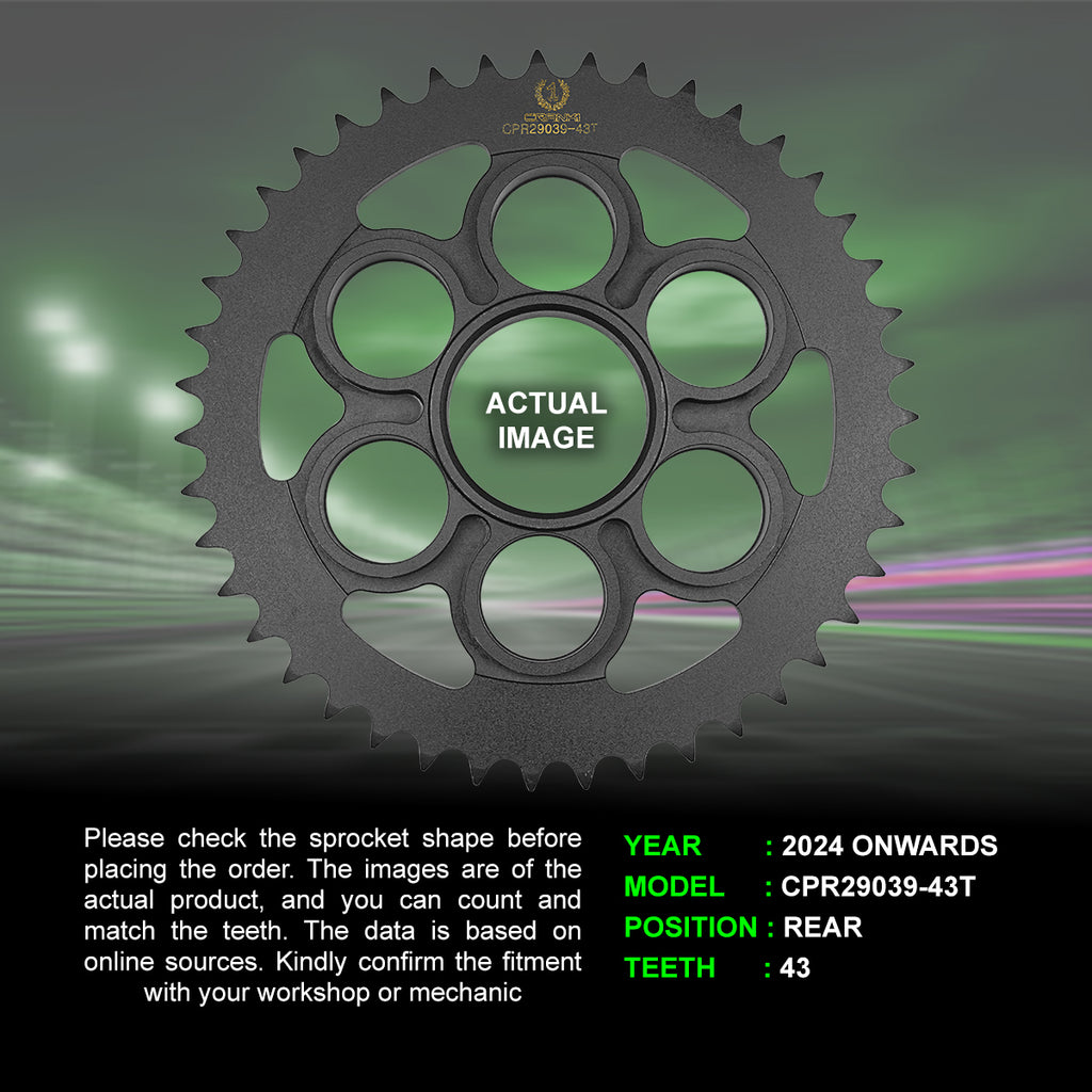 Sprocket For Ducati Diavel V4 (2024 Onwards) - Rear - CPR29039-43T - CRANK1