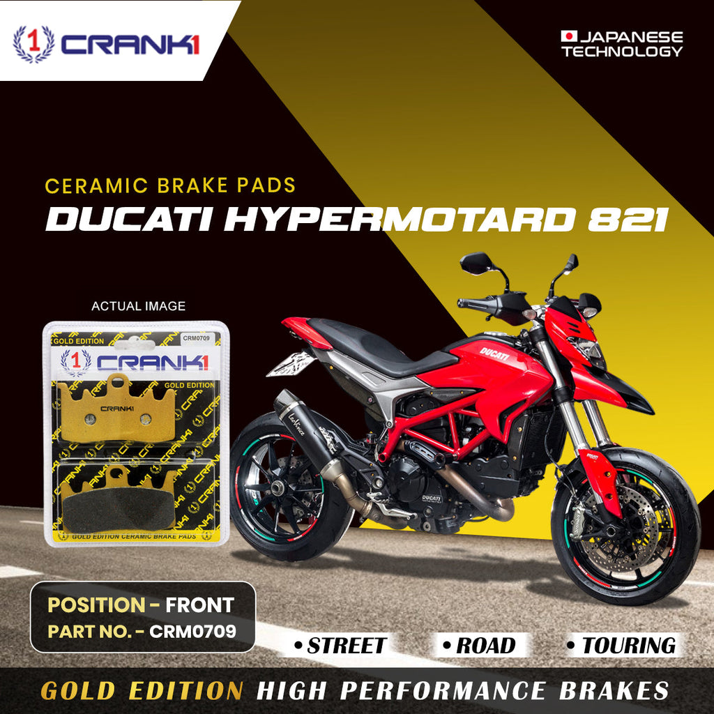 Ceramic Brake Pads For Ducati Hypermotard 821 - Front - CRM0709 - 2 Sets - CRANK1