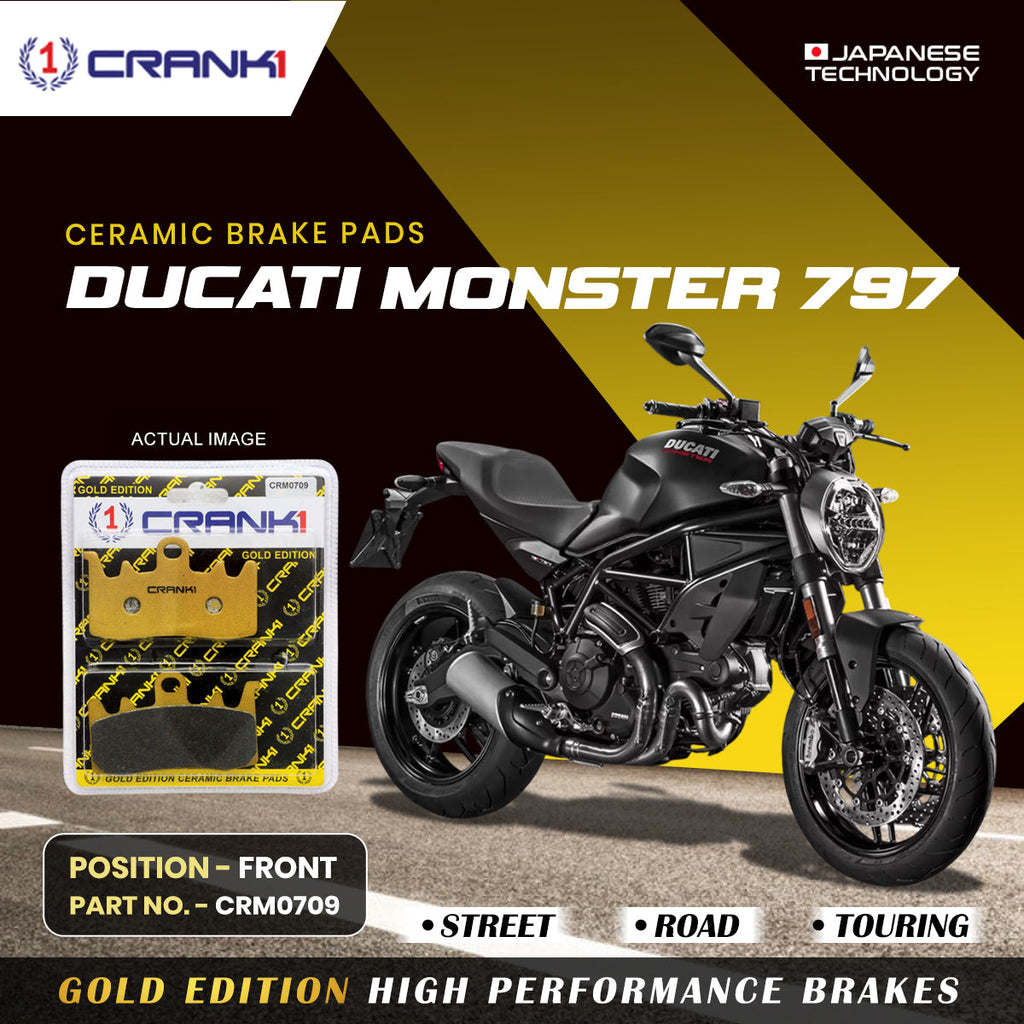 Ceramic Brake Pads For Ducati Monster 797 - Front - CRM0709 - 2 Sets - CRANK1