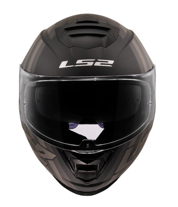 LS2 FF800 Storm II Flag Gloss Black Grey