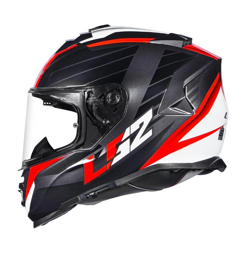 LS2 FF800 Storm II Nerve Gloss Black Red
