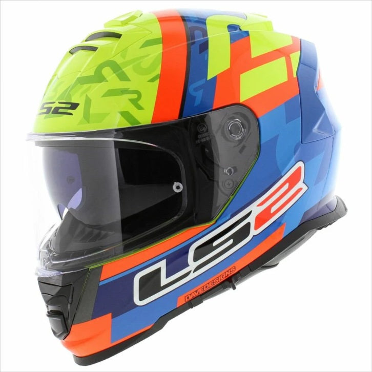 LS2 FF800 Storm II Salvador Replica Blue High Viz Yellow