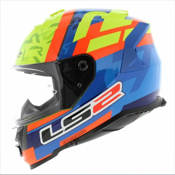 LS2 FF800 Storm II Salvador Replica Blue High Viz Yellow