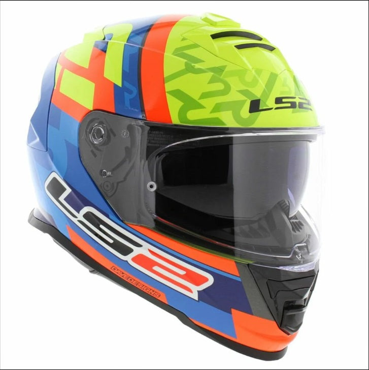 LS2 FF800 Storm II Salvador Replica Blue High Viz Yellow
