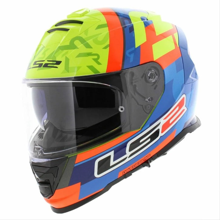 LS2 FF800 Storm II Salvador Replica Blue High Viz Yellow
