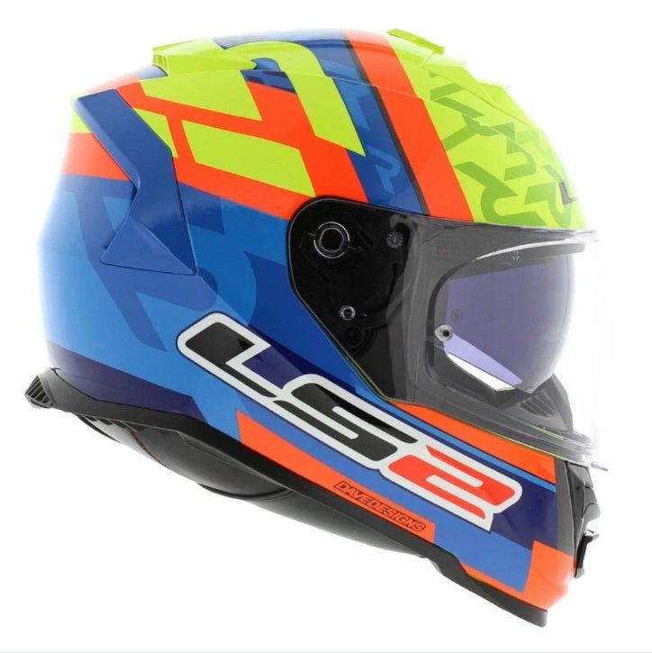 LS2 FF800 Storm II Salvador Replica Blue High Viz Yellow