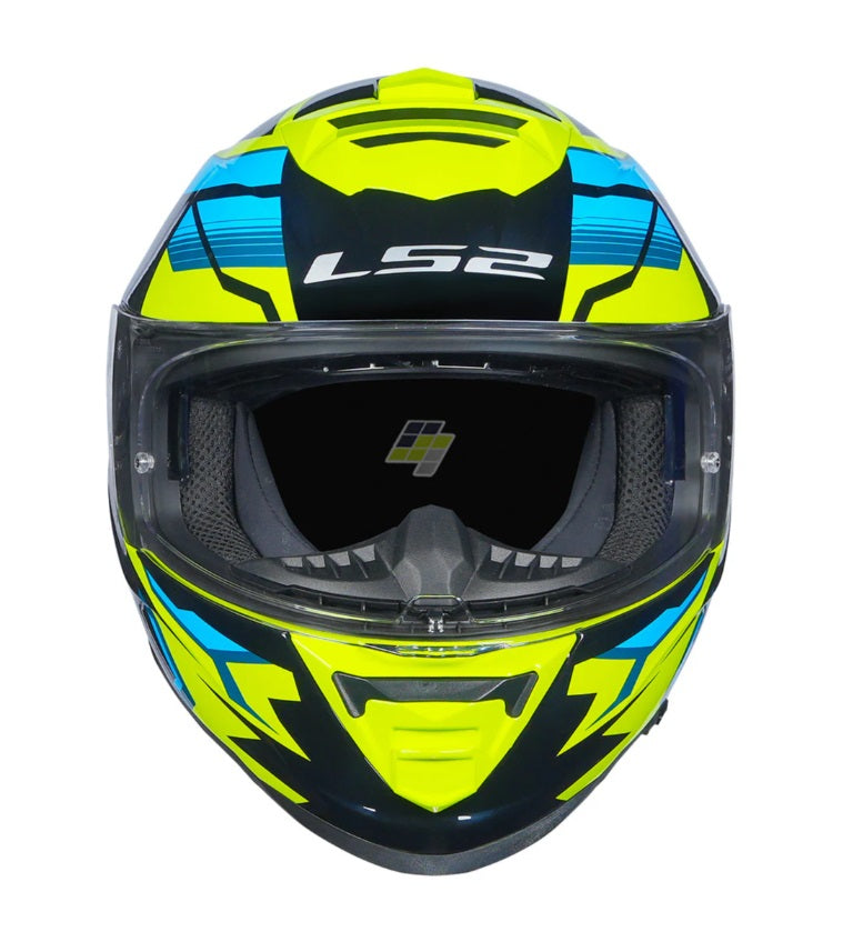 LS2 FF800 Storm II Tracker Black High Viz Yellow