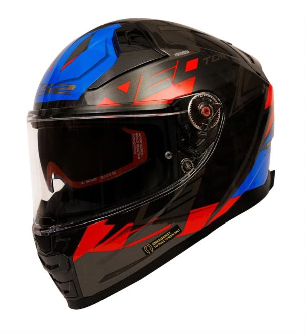 LS2 FF811 Vector II Absolute Gloss Black Red Blue