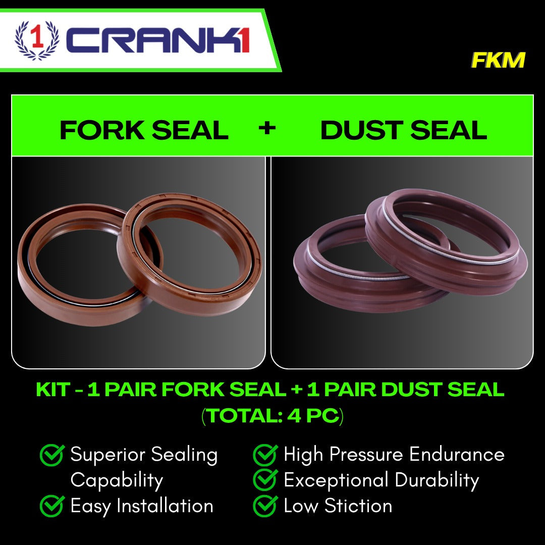 Fork And Dust Seals Kit For Kawasaki  MX - CRANK1