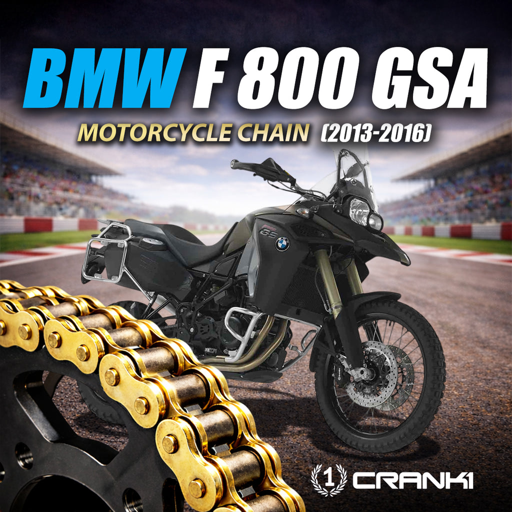 Chain For BMW F 800 GSA (2013-2016) - 525 Pitch x 116 Links Gold (ZVMX) - CRANK1