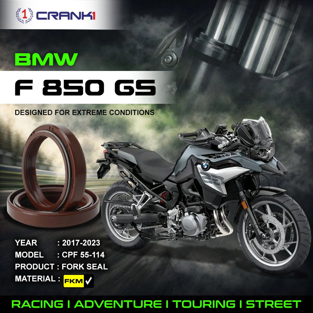 Fork Oil Seals Pair For BMW F 850 GS (2017-2023) - CPF55-114 - CRANK1