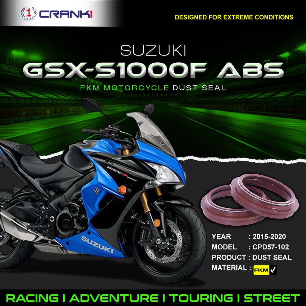 Fork Dust Seals Pair For Suzuki GSX-S1000F ABS (2015-2020) - CPD57-102 - CRANK1