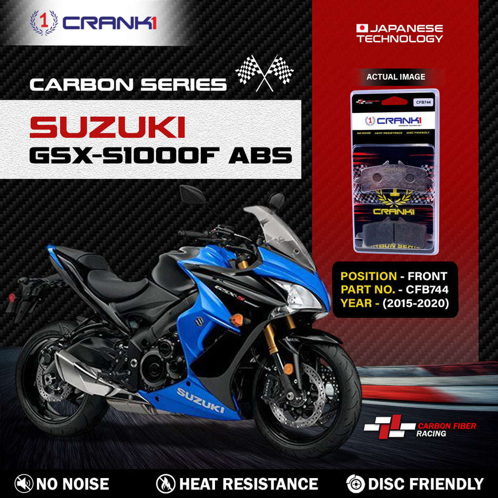 Carbon Brake Pads For Suzuki GSX-S1000F ABS (2015-2020) - Front - CFB744 - 2 Sets - CRANK1