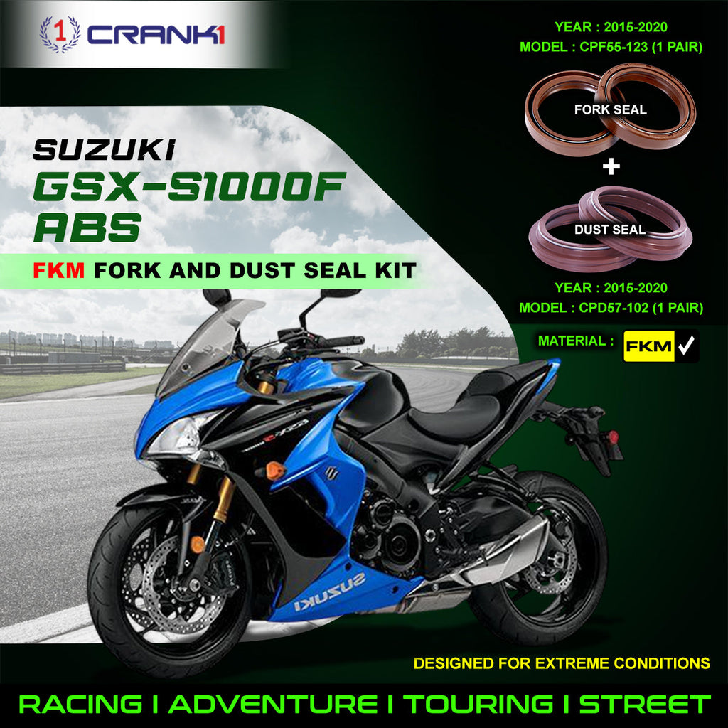Fork And Dust Seals Kit For Suzuki GSX-S1000F ABS (2015-2020) - CRANK1