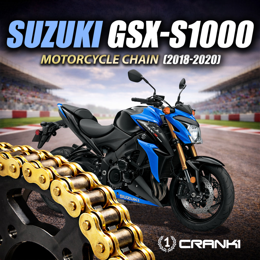 Chain For Suzuki GSX-S1000 (2018-2020) - 525 Pitch x 116 Links Gold (ZVMX) - CRANK1