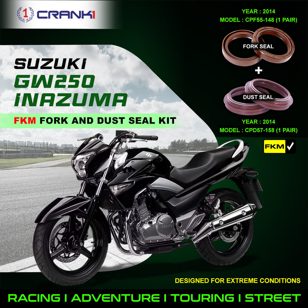 Fork And Dust Seals Kit For Suzuki GW250 Inazuma (2014) - CRANK1