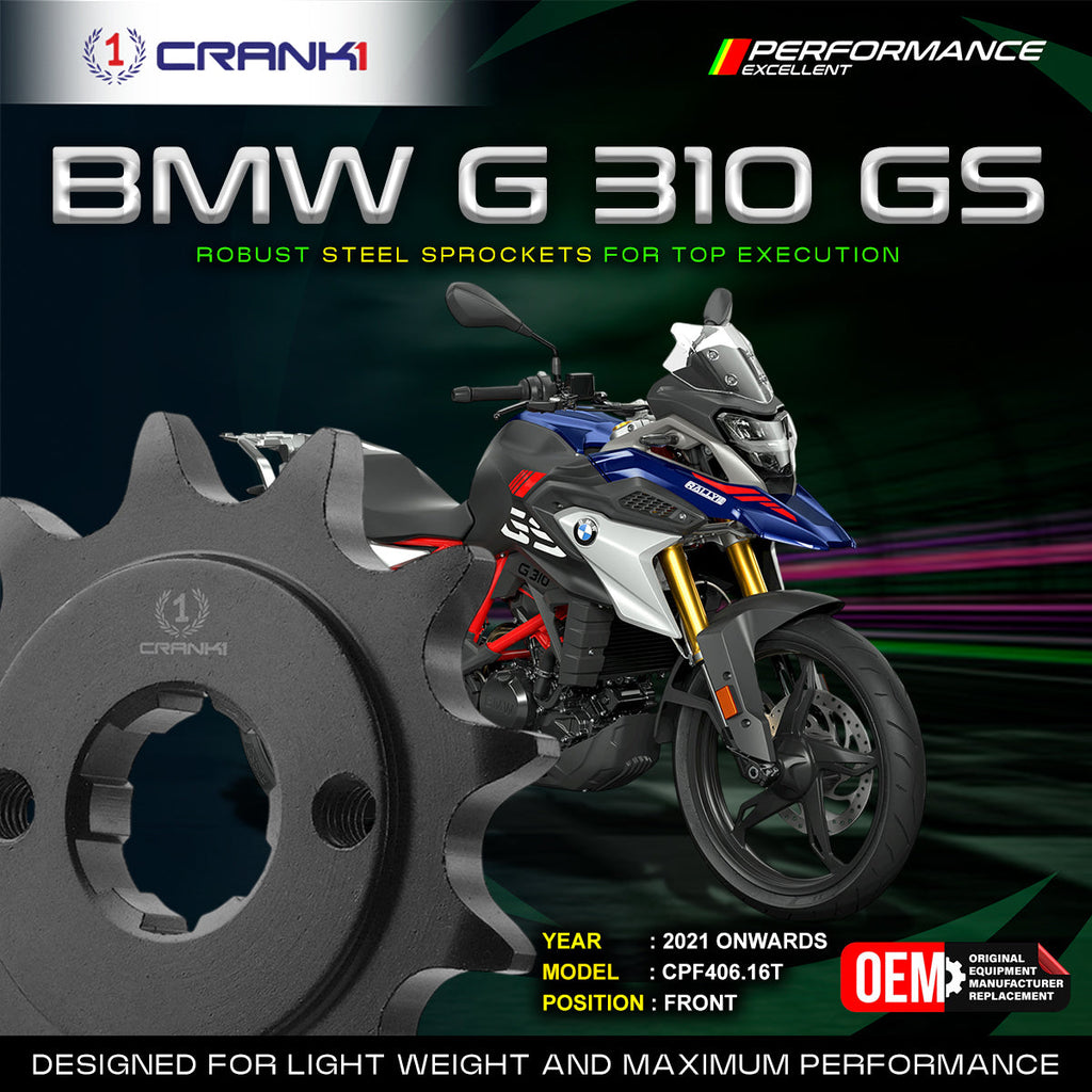 Sprocket For BMW G 310 GS (2021 Onwards) - Front - CPF406.16T - CRANK1