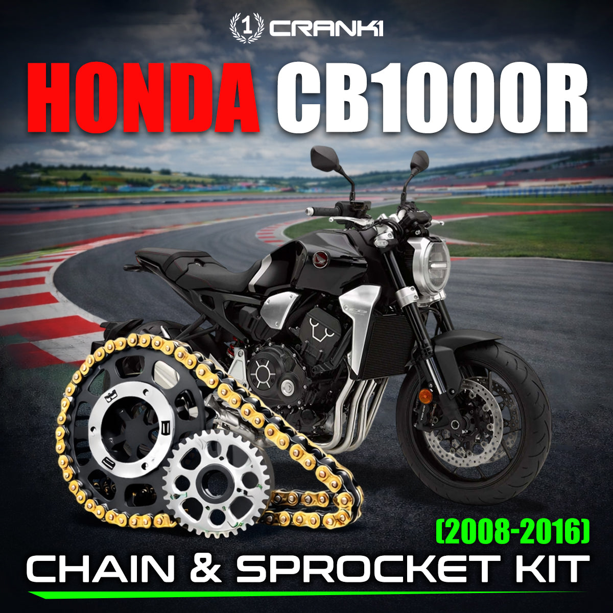Chain And Sprocket Kit For Honda CB1000R (2008-2016) - CRANK1
