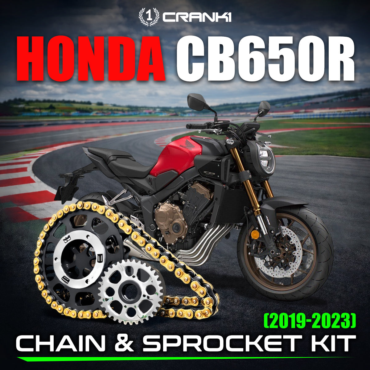 Chain And Sprocket Kit For Honda CB650R (2019-2023) - CRANK1