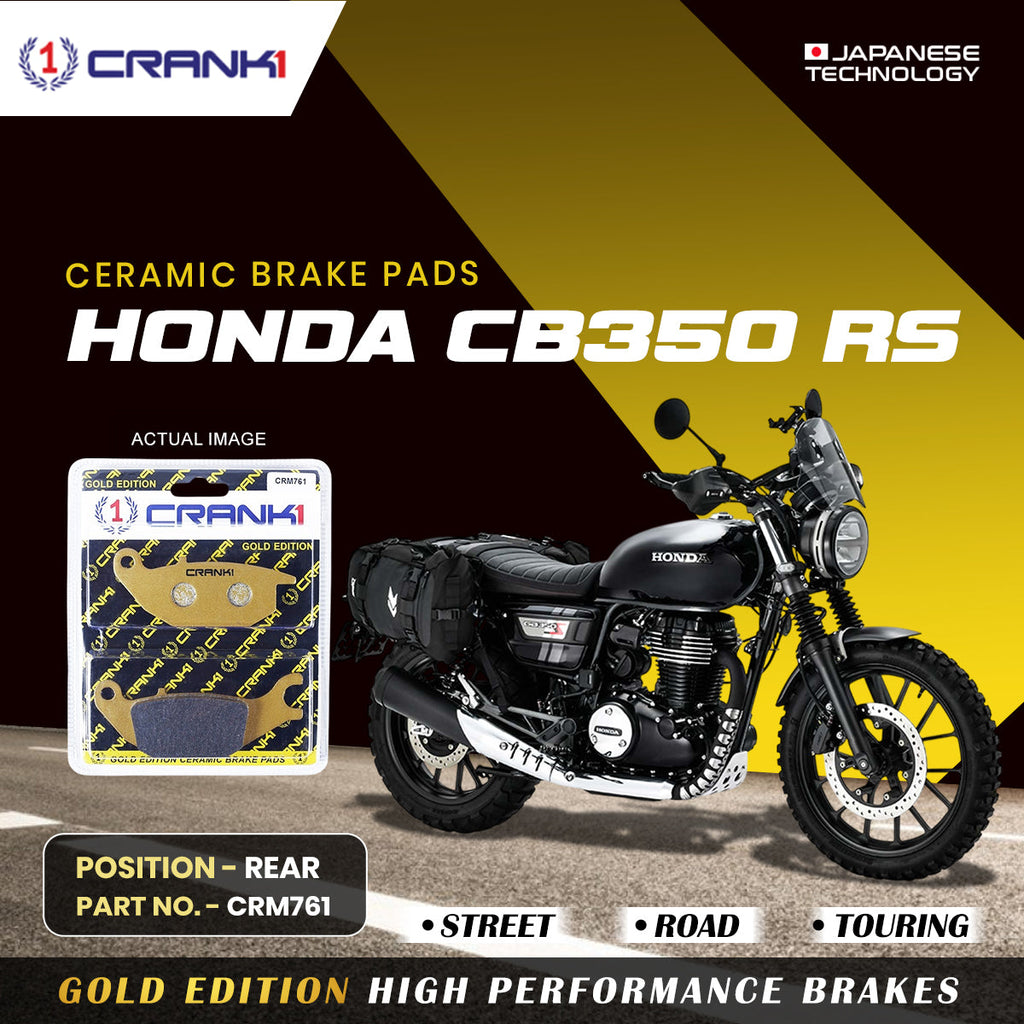 Ceramic Brake Pads For Honda CB350 RS - Rear - CRM761 - 1 Set - CRANK1