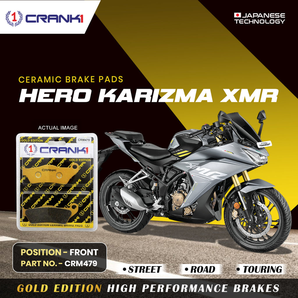 Ceramic Brake Pads For Hero Karizma XMR - Front - CRM479 - 1 Set - CRANK1