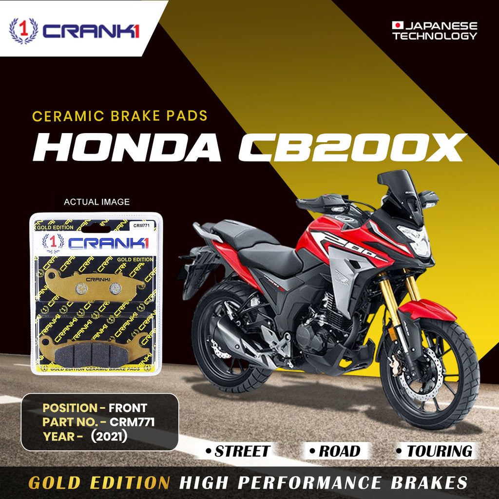 Ceramic Brake Pads For Honda CB200X (2021) - Front - CRM771 - 1 Set - CRANK1