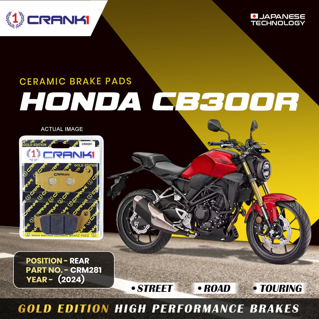 Ceramic Brake Pads For Honda CB300R (2024) - Rear - CRM281 - 1 Set - CRANK1