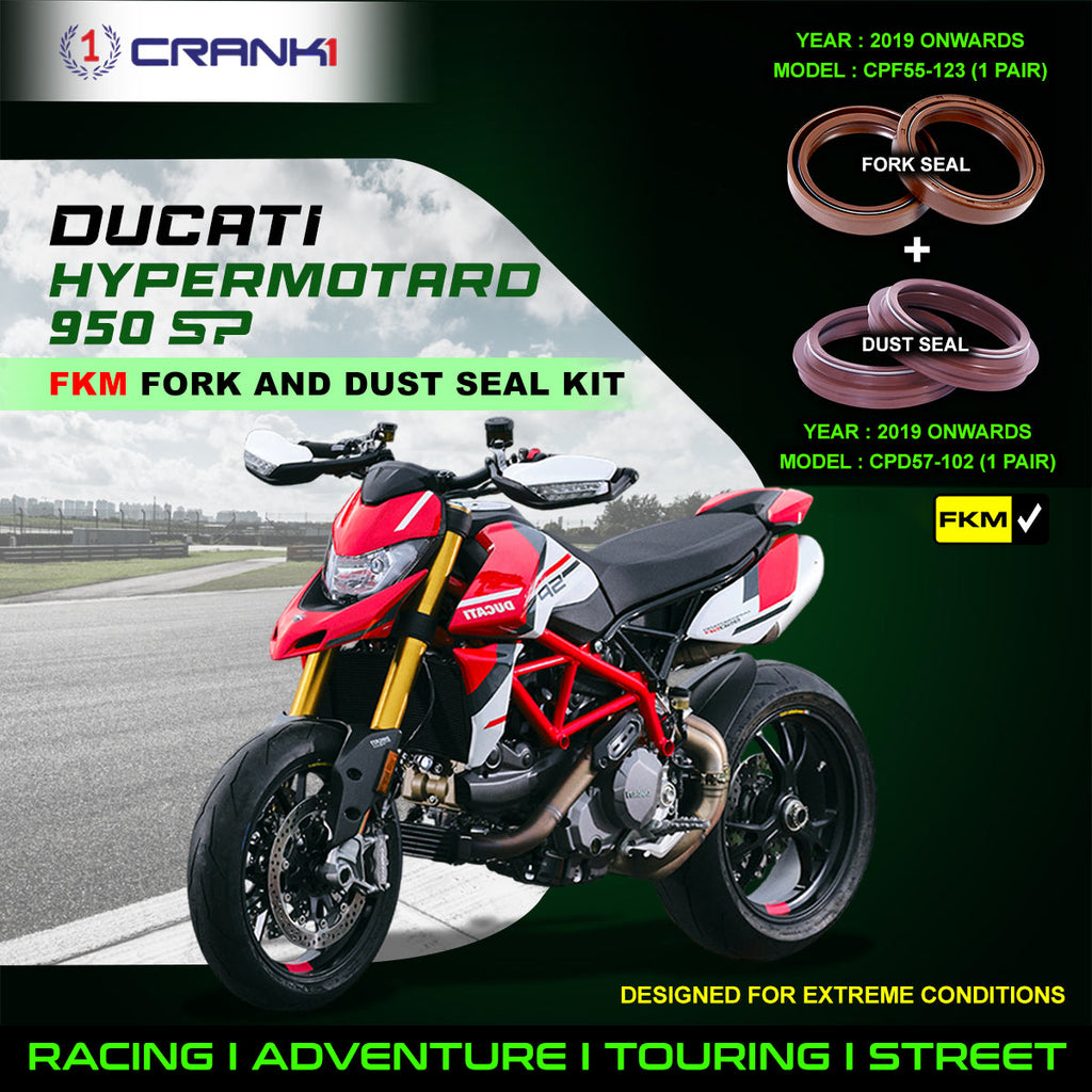 Fork And Dust Seals Kit For Ducati Hypermotard 950 SP (2019 Onwards) - CRANK1