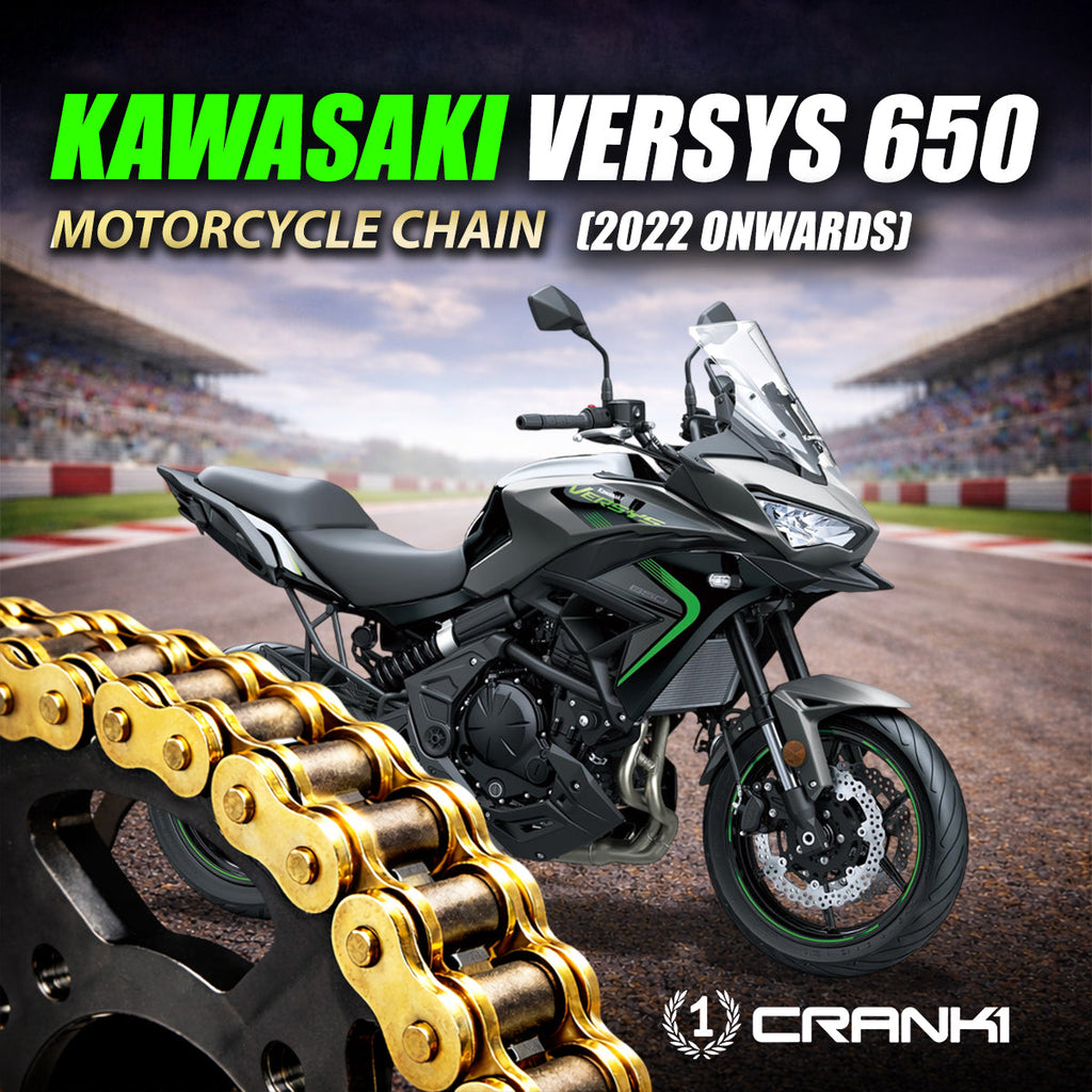 Chain For Kawasaki Versys 650 (2022 Onwards) - 520 Pitch x 114 Links Gold (ZVMX) - CRANK1