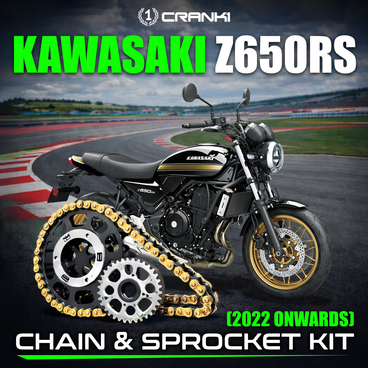Chain And Sprocket Kit For Kawasaki Z650 RS (2022 Onwards) - CRANK1