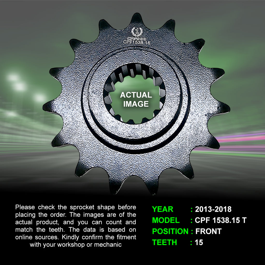 Sprocket For Kawasaki Z800 (2013-2018) - Front - CPF1538.15T - CRANK1