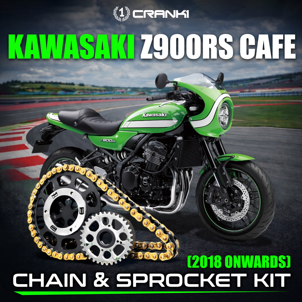 Chain And Sprocket Kit For Kawasaki Z900RS Cafe (2018 Onwards) - CRANK1