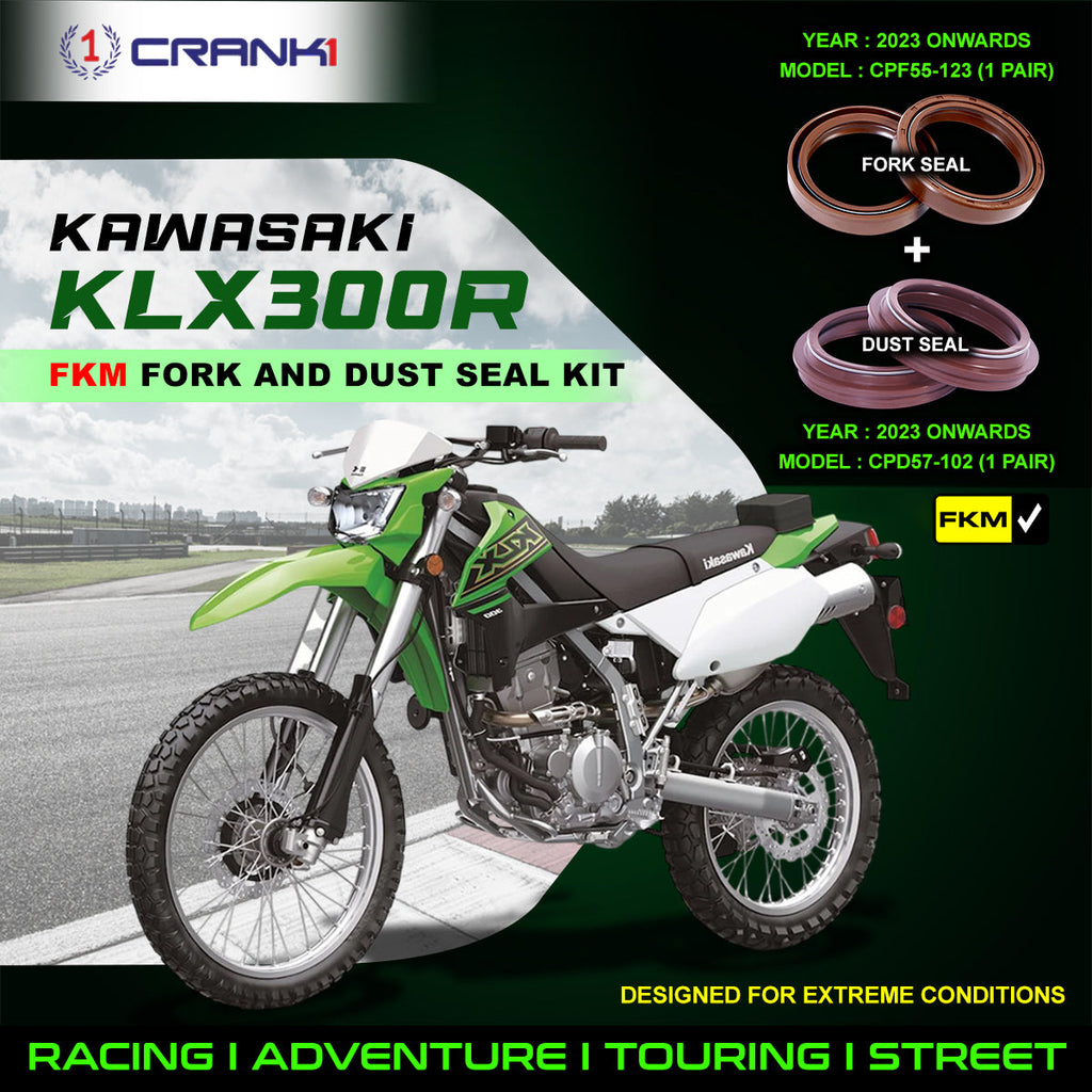Fork And Dust Seals Kit For Kawasaki KLX300R (2023 Onwards) - CRANK1